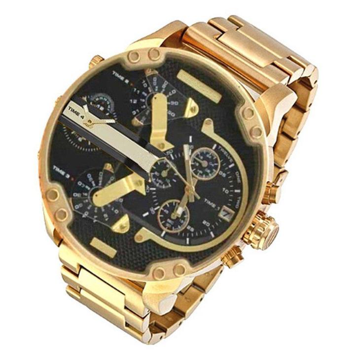 Buy 2 Free Shipping-2.0 Quartz Stainless Steel and Leather Chronograph Watch