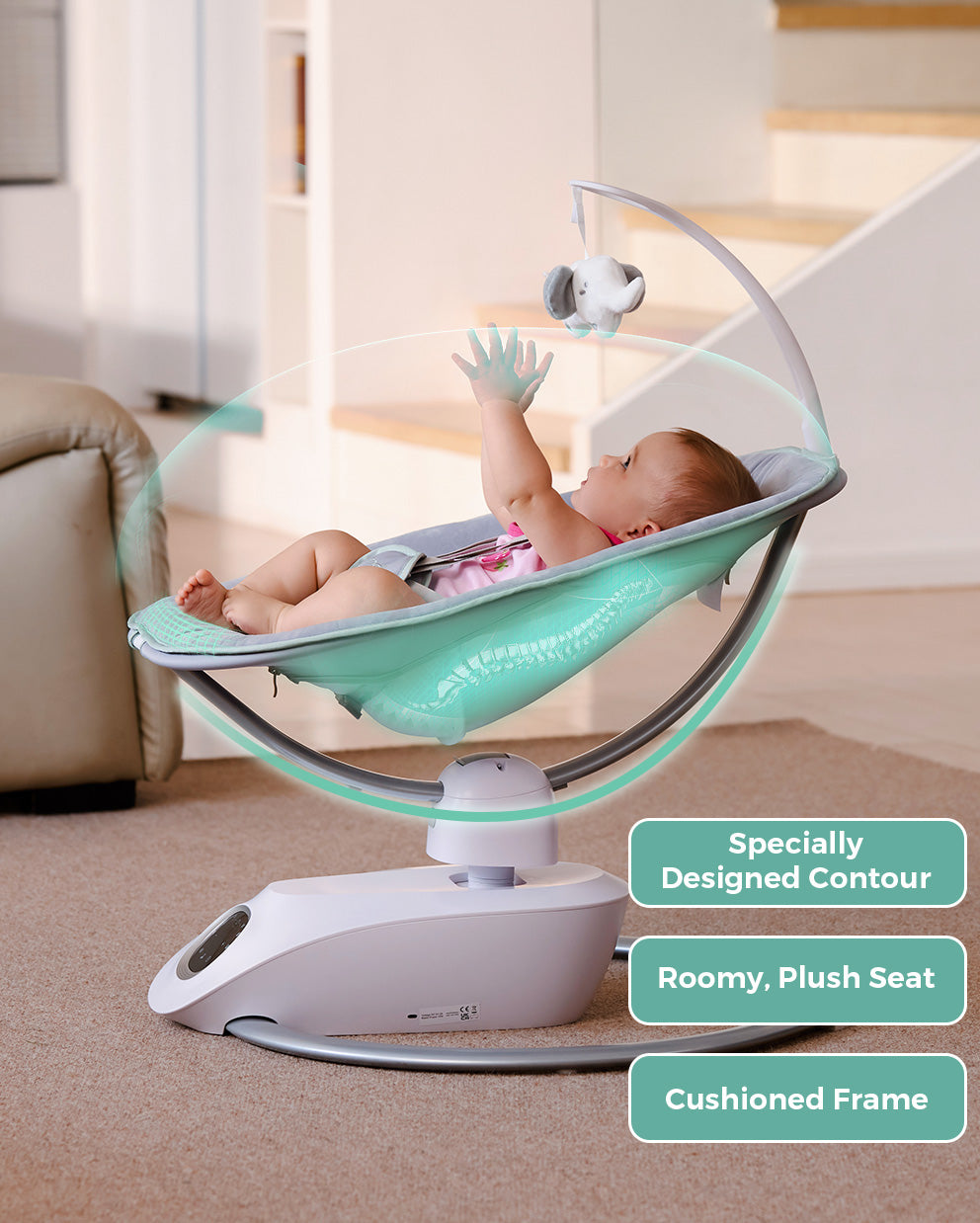 Momcozy CocoSway 3D-Motion Electric Baby Swing