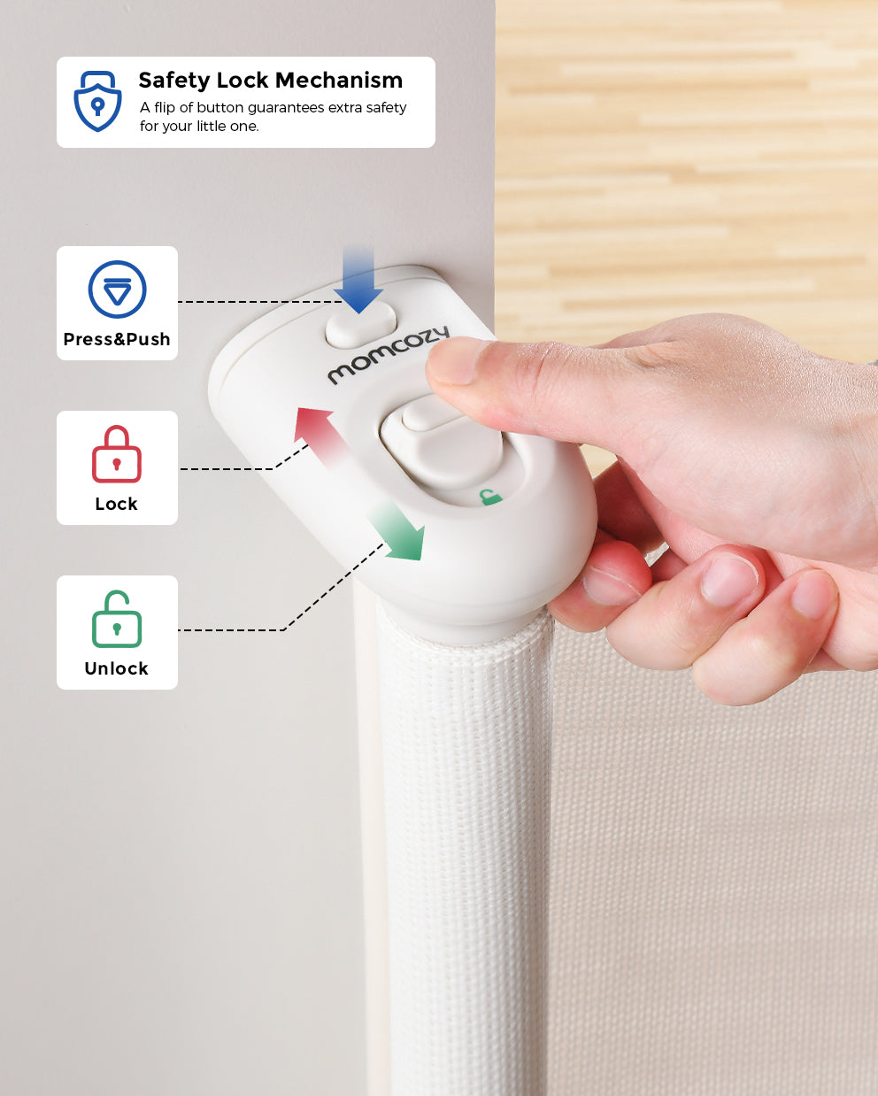 Safety First! Bundle: Single Baby Monitor and Single Retractable Baby Gate