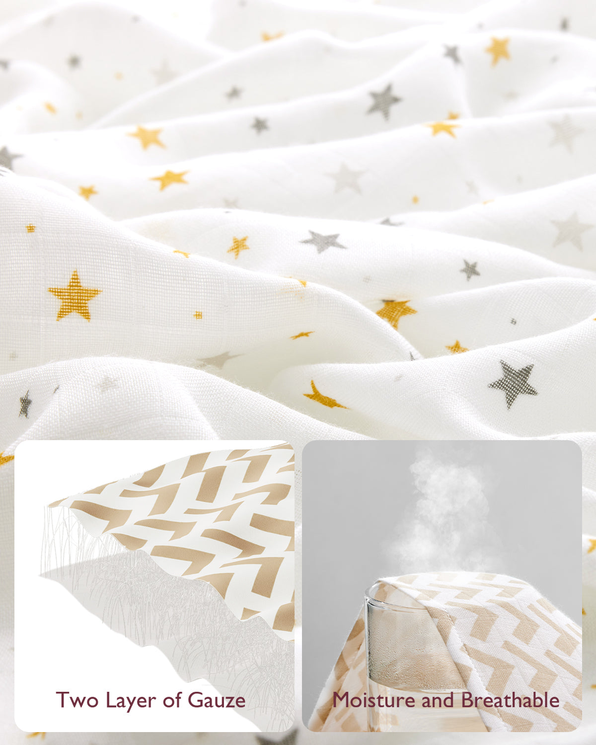 Momcozy Softness Upgrade Muslin Swaddle Blankets