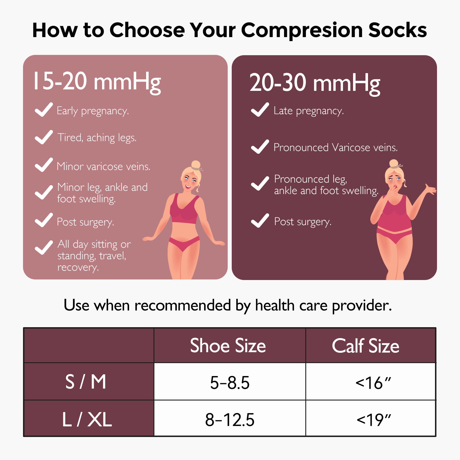 Momcozy Compression Socks for Pregnancy Women, 2 Pack 15-20 mmHg