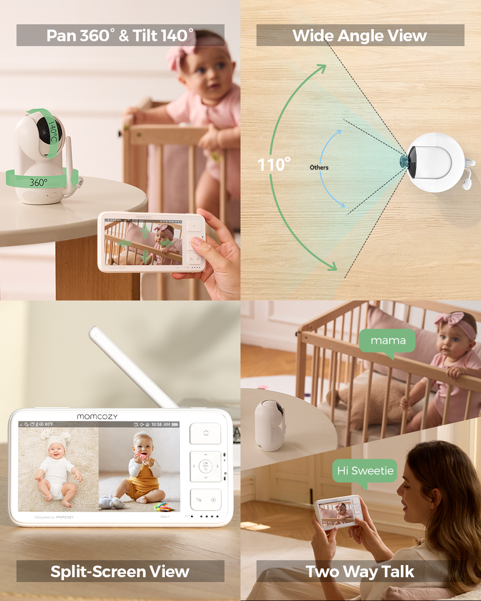 Momcozy 5.5'' Full HD Video Baby Monitor - BM03