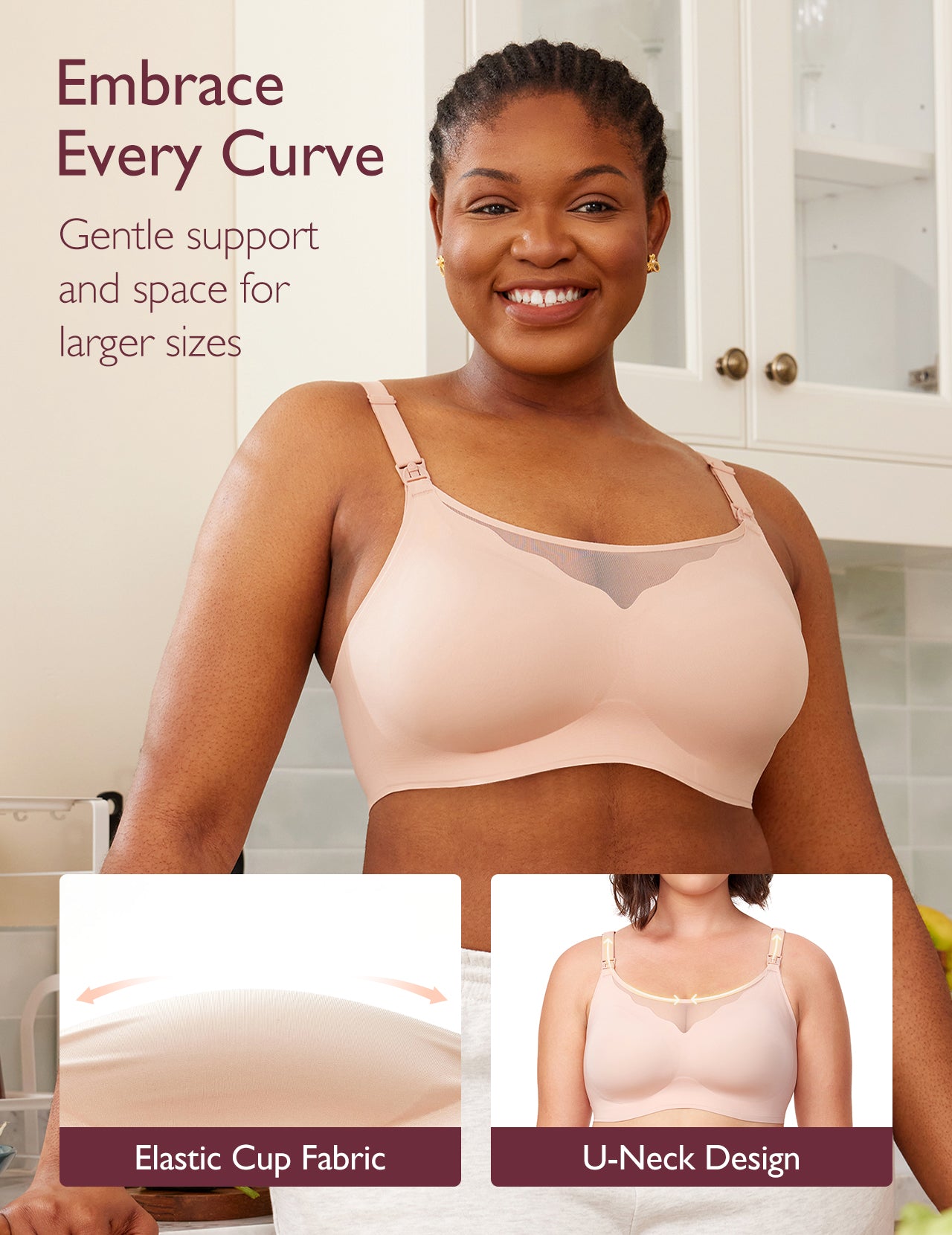 Stylish - V Mesh Nursing Bra