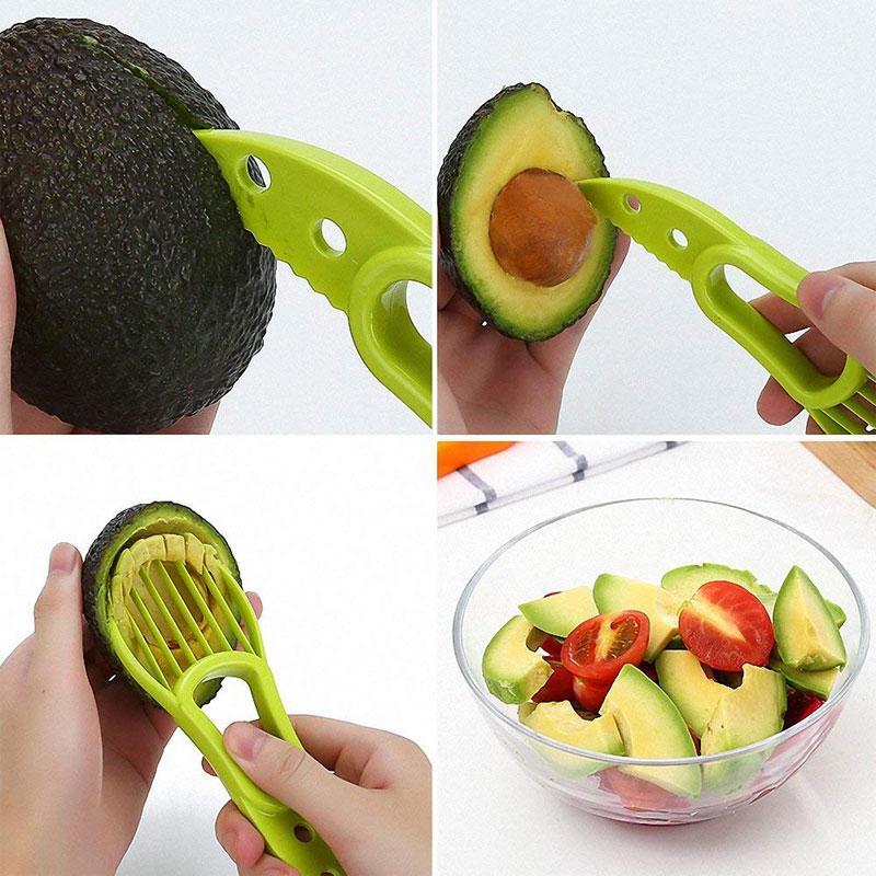 BREEZYLIVE 3-in-1 Avocado Slicer and Pitter Fruit Vegetable Tool