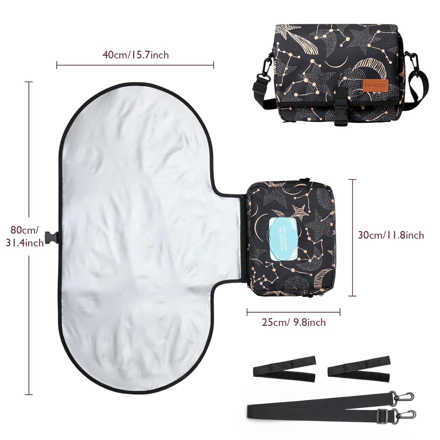 Momcozy 2-in-1 Diaper Changing Pad Bag - Portable Diaper Changing Pad