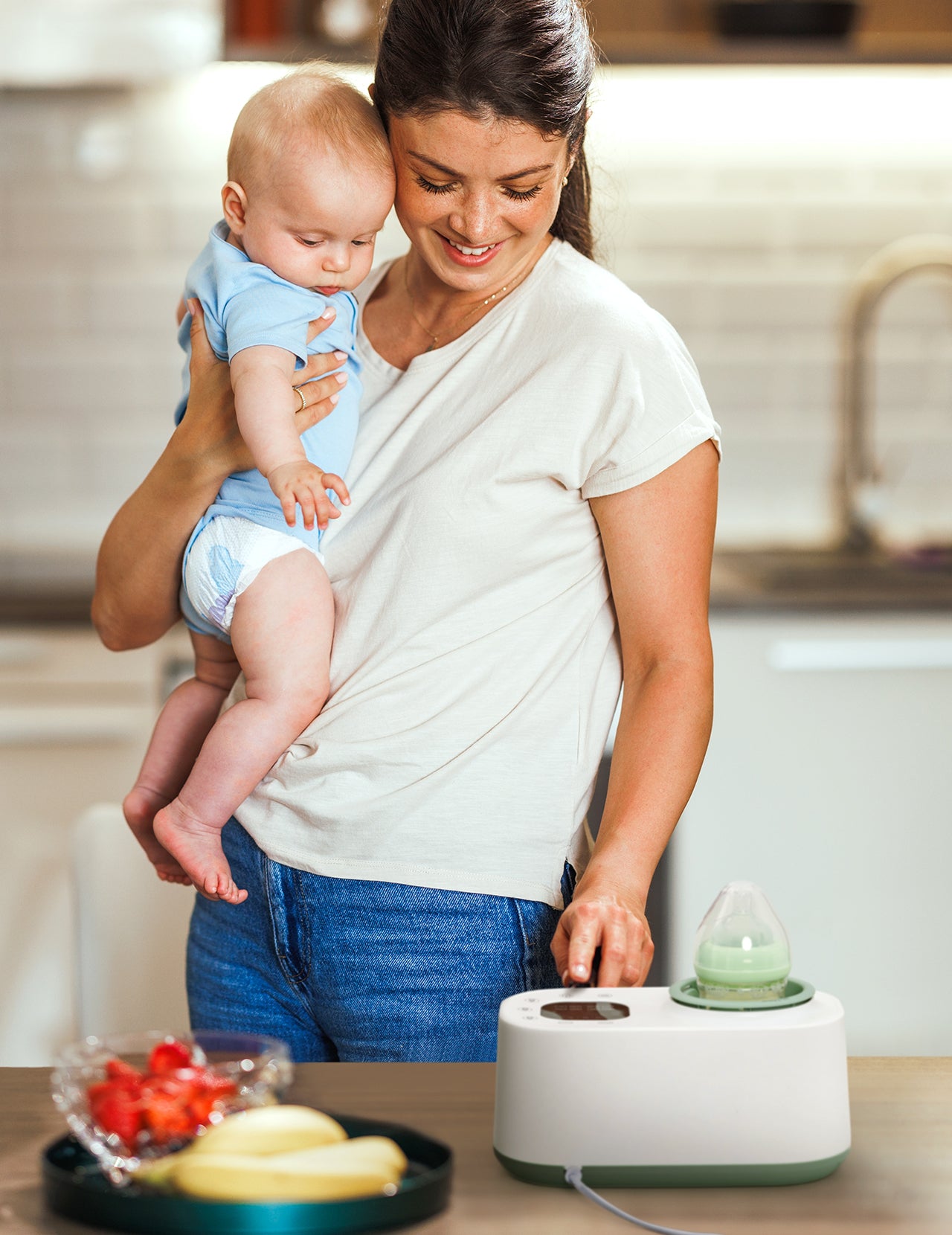 Waterless Baby Bottle Warmer with Shake Bottle Function