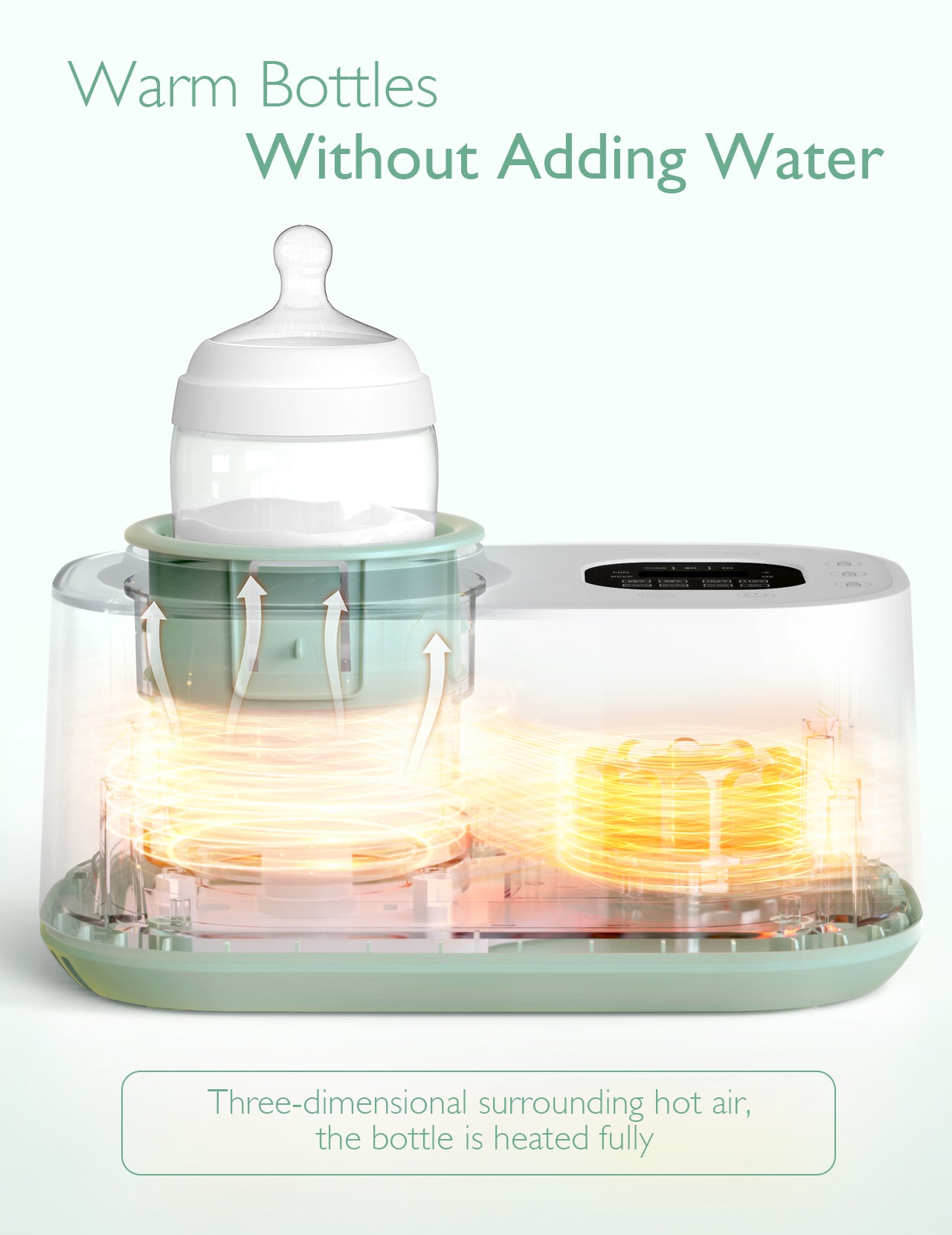 Waterless Baby Bottle Warmer with Shake Bottle Function