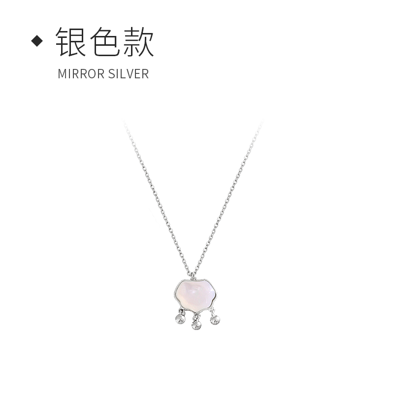 Little moose Necklace ins cool Fu lock Chinese style clavicle chain female sterling silver accessories personalized jewelry boudoir gift