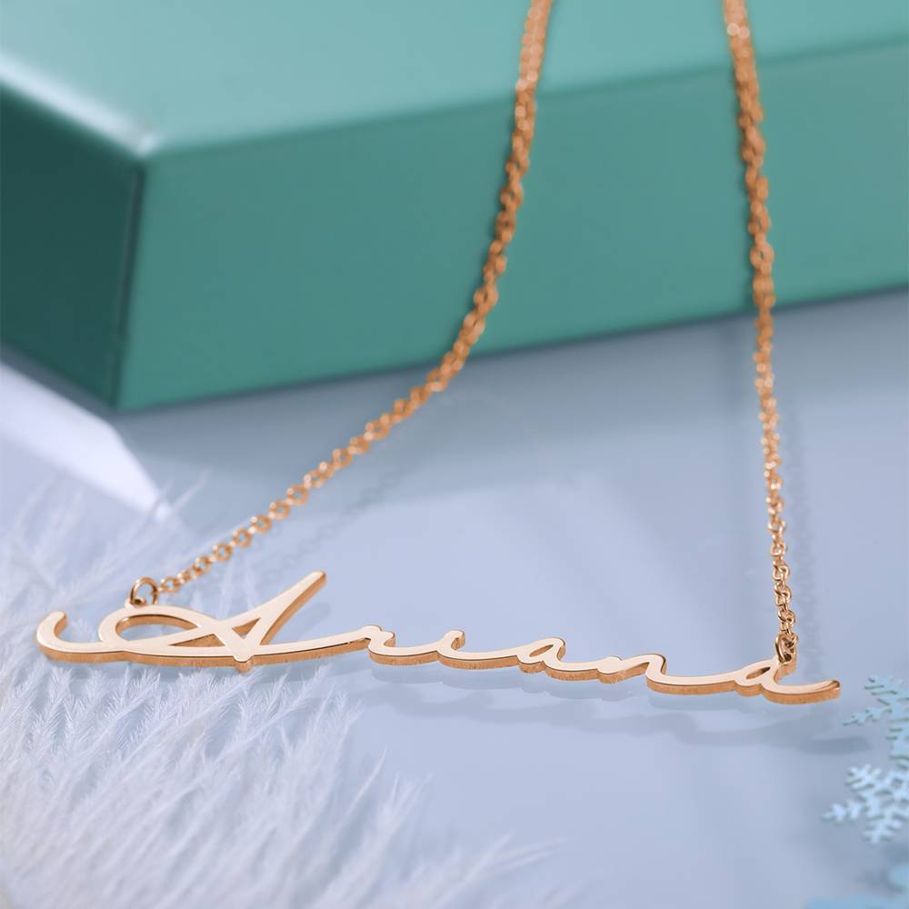 Customized Signature Style Name Necklace Personalized Nameplate Jewelry